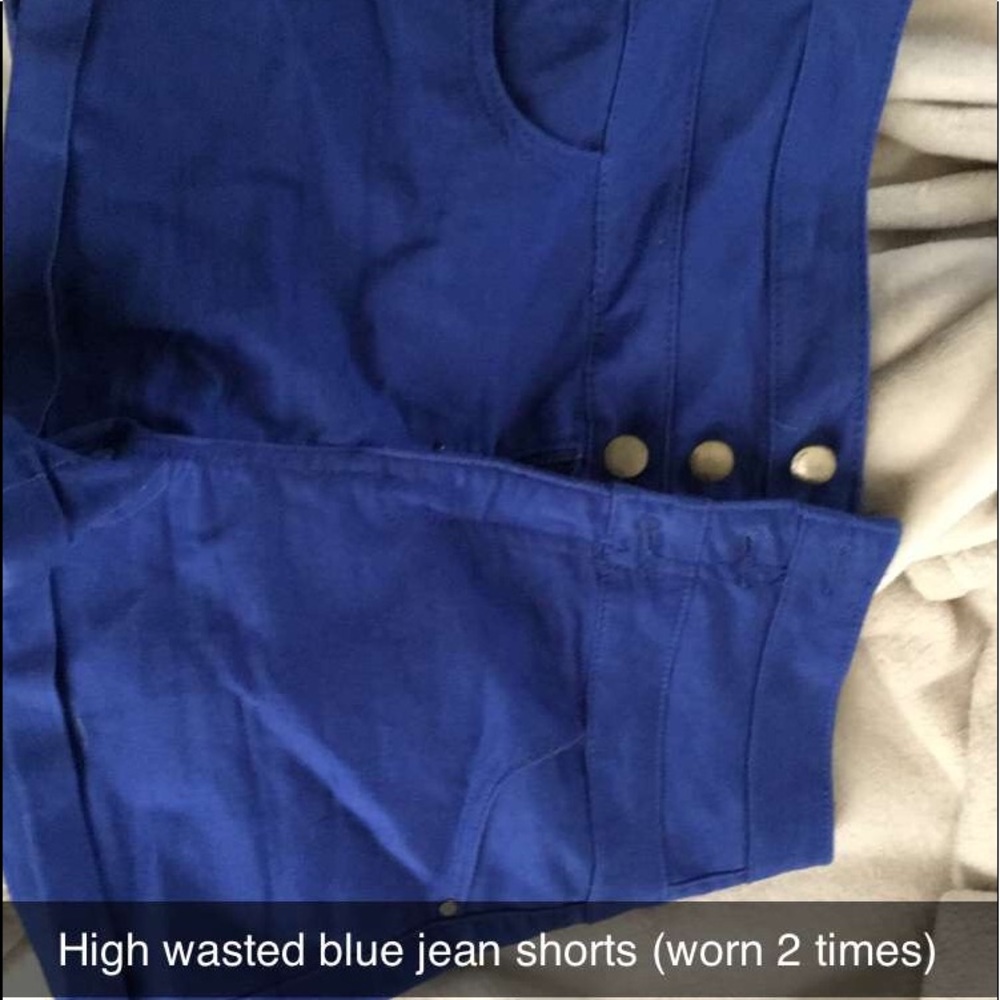 Blue jean shorts high waisted